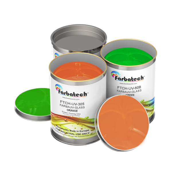 UV inks specially designed for printing on glass by farbaUV glass from Farbatech inks