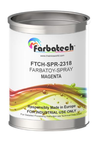 Specially designed ink for spray coating on toys by farbatech Germany