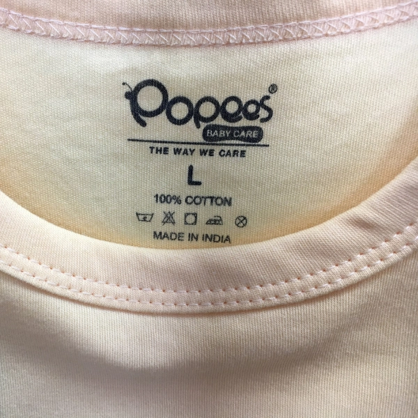 Cotton T Shirt Neck Label Printed With Garment Printing Ink