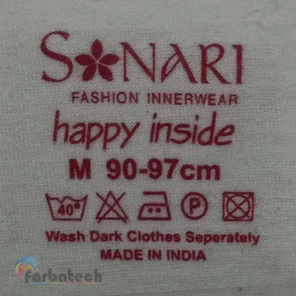 Tagless Printing on Sanari Fashion Innerwear 