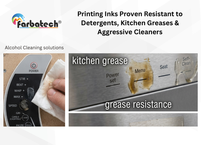 Printing Inks Proven Resistant To Detergents Kitchen Greases Aggressive Cleaner
